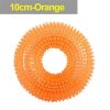 Pet Toys Bite Resistant Sound Toy Chew Teeth Clean Large Dog Golden Retriever Barbed TPR Training Teeth Cleaning Thorn Circle - Orange