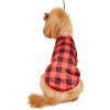 Warm Fleece Dog Clothing Classic Plaid Patchwork Dog and Cat Hoodies - RedcheckS